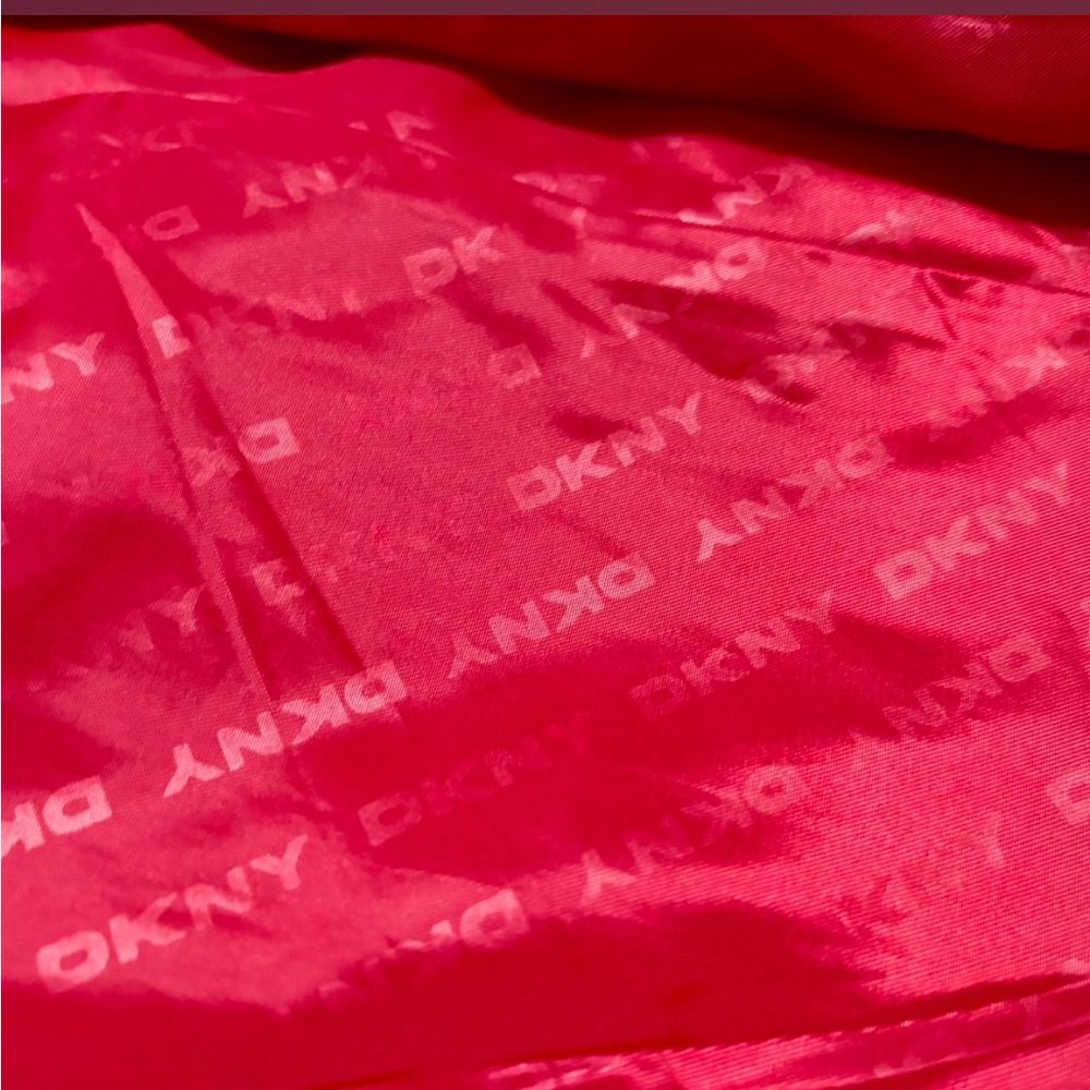 DKNY Vibrant Red Double-Breasted Trench - Picture 3 of 8